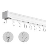 Ensemble de rails  rideaux de plafond - duoku - 118 pieds / 36 mtres - systme coulissant - pour rideaux ...