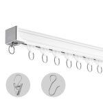 Ensemble de rails  rideaux de plafond - duoku - 18m - systme de rideau coulissant pour sparateur de ...