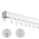 Ensemble de rails  rideaux de plafond - duoku - 8. 9 pi / 2. 7 mtres - systme coulissant pour rideaux ...