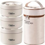 Ensemble de rcipients  djeuner isols portables avec bote  djeuner thermique 3pcs