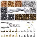 Ensemble de rivets tubulaires - 480 pi�ces - 3 tailles - 4 couleurs - outils de fixation inclus