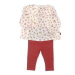 Ensemble rose / ecru b�b� fille eom efomug