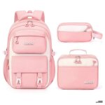 Ensemble de sac  dos fille primaire 3 pice cartable enfant scolaire avec sacs  djeuner et trousse ...
