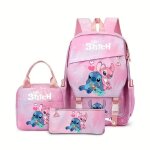 Ensemble de sac  dos scolaire pour enfants 3 pices sacs  dos stitch pour + bote  lunch + tui  ...