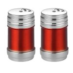 Ensemble de salières et poivrières en acier inoxydable pour condiments de cuisine ?rouge?petit Ensemble de salières et poivrières en acier inoxydable pour condiments de cuisine ?rouge?petit