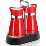 Ensemble de sali�res et poivri�res blanches avec support accessoires de cuisine et d�coration de 113 ...