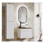 Ensemble de salle de bain avec meuble vasque 60 cm + 2 lments - emblematic white