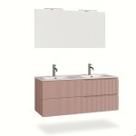 Ensemble salle de bain double vasque 5 pices venere rose poudr