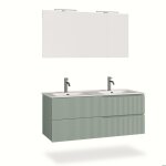 Ensemble salle de bain double vasque 5 pices venere vert sauge
