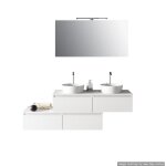Ensemble de salle de bain double vasque 8 pcs astra blanc Ensemble de salle de bain double vasque 8 pcs astra blanc