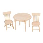 Ensemble de salle à manger pour maison de poupée échelle 1:12 design rétro table ronde miniature chaise ... Ensemble de salle à manger pour maison de poupée échelle 1:12 design rétro table ronde miniature chaise ...