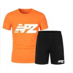 Ensemble short et maillot de foot npz homme orange fluo - - orange