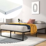 Ensemble sommier matelas 140 x 190 cm cadre de lit en métal et matelas à mémoire de forme facile à monter ... Ensemble sommier matelas 140 x 190 cm cadre de lit en métal et matelas à mémoire de forme facile à monter ...