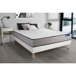 Ensemble matelas latex et mmoire de forme actilatex form 160x200 cm 5zones de confort + sommier kit