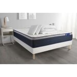 Pack prt  dormir matelas latex + mmoire de forme actilatex max 160x200 cm + sommier kit blanc + 2