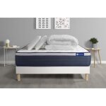 Pack prt  dormir matelas mmoire de forme actimemo max 200x200 cm maxi paisseur + sommier kit bla