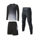 Ensemble de sport homme 3 pices vetement tenue de sport t - shirt short et legging sport pour running ...