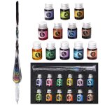 Ensemble de stylos  encre en verre stylos  encre pour calligraphie ensemble de stylos et dencres de ...