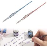 Ensemble de stylos en verreverre dip lot de stylosstylo en verre calligraphie et encre multicoloresstylo ...