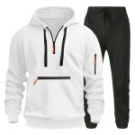Ensemble de survtement 2 pices ecelen pour homme vtements tendance de taille europenne blancs