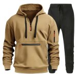 Ensemble de survtement 2 pices ecelen pour homme vtements tendance de taille europenne couleur camel ...
