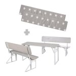 Ensemble table et 2 bancs pliables avec dossier pour enfants - roba - 2 coussins inclus - 4 places - ...