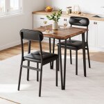 Ensemble table avec 2 chaises chêne clair mdf métal laqué ensemble 3 pièces pour salle à manger cuisine ... Ensemble table avec 2 chaises chêne clair mdf métal laqué ensemble 3 pièces pour salle à manger cuisine ...