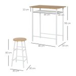 Ensemble table de bar 3 pices table de salle  manger avec 2 tabourets de bar ensemble table de cuisine ...