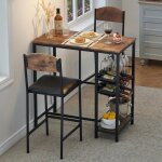 Ensemble table de bartable a manger avec 2 chaisesavec 3 tagrestable de bar mtallique avec ensemble ...