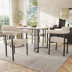 Ensemble table et chaises 140x80 design moderne chaises rembourr�es confortables structure m�tal robuste ...