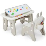 Ensemble table et chaise b�b� - dreamade - plateaux r�versible - tableau magn�tique enfant - r�glable ...