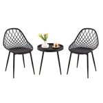 Ensemble table et chaises rondes comprenant 1 table ronde + 2 chaises chaises de maison table de maison ...