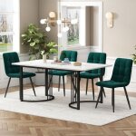 Ensemble table et chaises salle � manger 140x80 design moderne table + chaises plateau laqu� brillant ...