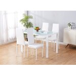 Ensemble table et chaises de salle  manger valentin sige rembourr avec revtement en cuir synthtique ...