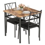 Ensemble de table de cuisine 3 pi�cestable et chaises pour 2 table de salle � manger pour petits espaces ...