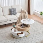 Ensemble de tables dor�es ensemble de tables basses relevables table dappoint avec deux tiroirs. ensemble ...