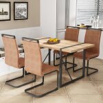 Ensemble table À manger avec 4 chaisestable de cusine rectangulaire dossier en similicuir pu chaises ... Ensemble table À manger avec 4 chaisestable de cusine rectangulaire dossier en similicuir pu chaises ...