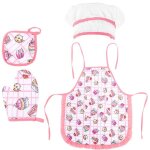 Ensemble de tabliers de chef pour enfants pour la cuisine et les outils de chapeau garons filles jouets ...
