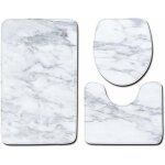 Ensemble tapis de bain et contour wc 3 set motif de marbre ensemble salle de bain tapis contour wc couvre ...
