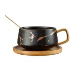Ensemble de tasses  caf en cramique et marbre de qinghaitasse  th avec cuillre et soucoupes en ...