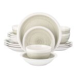 Ensemble de vaisselle en gr�s comprend des assiettes � d�ner et � dessert des bols � c�r�ales et � p�tes ...