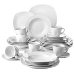 Ensemble de vaisselle en porcelaine en porcelaine conception minimaliste résistant à la température service ... Ensemble de vaisselle en porcelaine en porcelaine conception minimaliste résistant à la température service ...