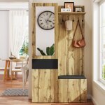 Ensemble vestiaire dentre 98. 5x38x191 cm - avec porte - manteau et meuble  chaussures - patres et ...