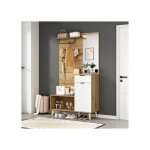 Ensemble vestiaire - muvoe - 190 cm - miroir - banc  chaussures - armoire  chaussures