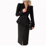 Ensemble de vêtements élégant 7 pièces pour femme vitata - grande taille - noir Ensemble de vêtements élégant 7 pièces pour femme vitata - grande taille - noir