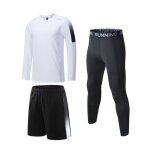 Ensemble vetement sport homme 3 pices tenue de sport t - shirt short et legging sport pour running fitness ...
