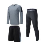 Ensemble vetement sport homme 3 pièces tenue de sport t - shirt short et legging sport pour running fitness ... Ensemble vetement sport homme 3 pièces tenue de sport t - shirt short et legging sport pour running fitness ...