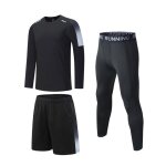Ensemble vetement sport homme 3 pièces tenue de sport t - shirt short et legging sport pour running fitness ... Ensemble vetement sport homme 3 pièces tenue de sport t - shirt short et legging sport pour running fitness ...
