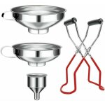 Entonnoir en inox avec pinces pour bocaux idéal pour la cuisine et la mise en conserve. Entonnoir en inox avec pinces pour bocaux idéal pour la cuisine et la mise en conserve.