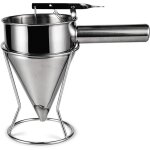 Entonnoir � piston en acier inoxydable avec support pour sauces cr�mes doseuses g�teaux desserts et p�tisserie ...